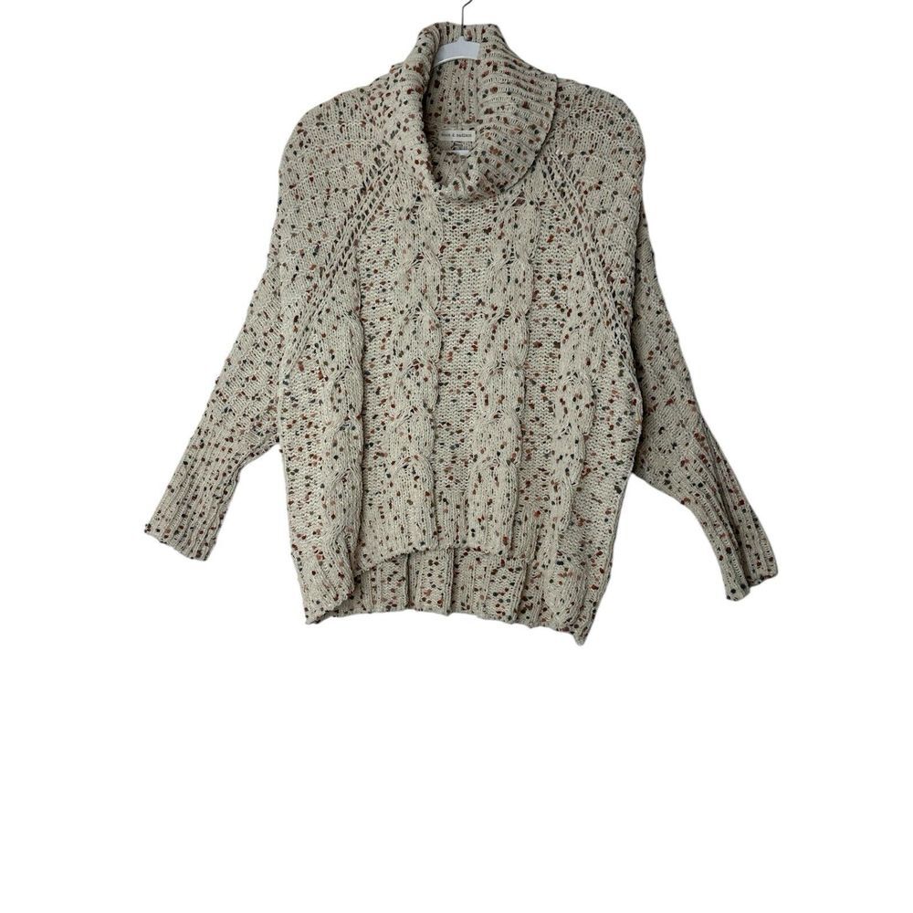 Anthropologie Moon & Madison Sweater Top Women Medium Chunky Crop Knit Oversized
